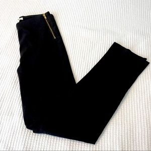 H&M black pants with gold zipper